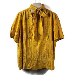 Lane Bryant mustard yellow with neck tie, size 24